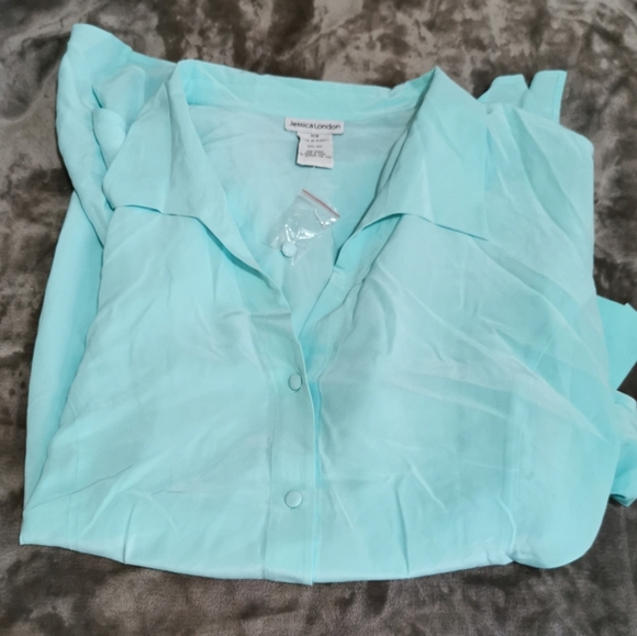 100% silk blouse vintage size 32W bnwt - Picture 5 of 14